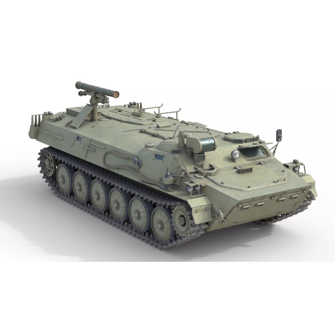 9K114 Shturm Saclos 3D Model – Low Poly Military Vehicle, FBX - View 2