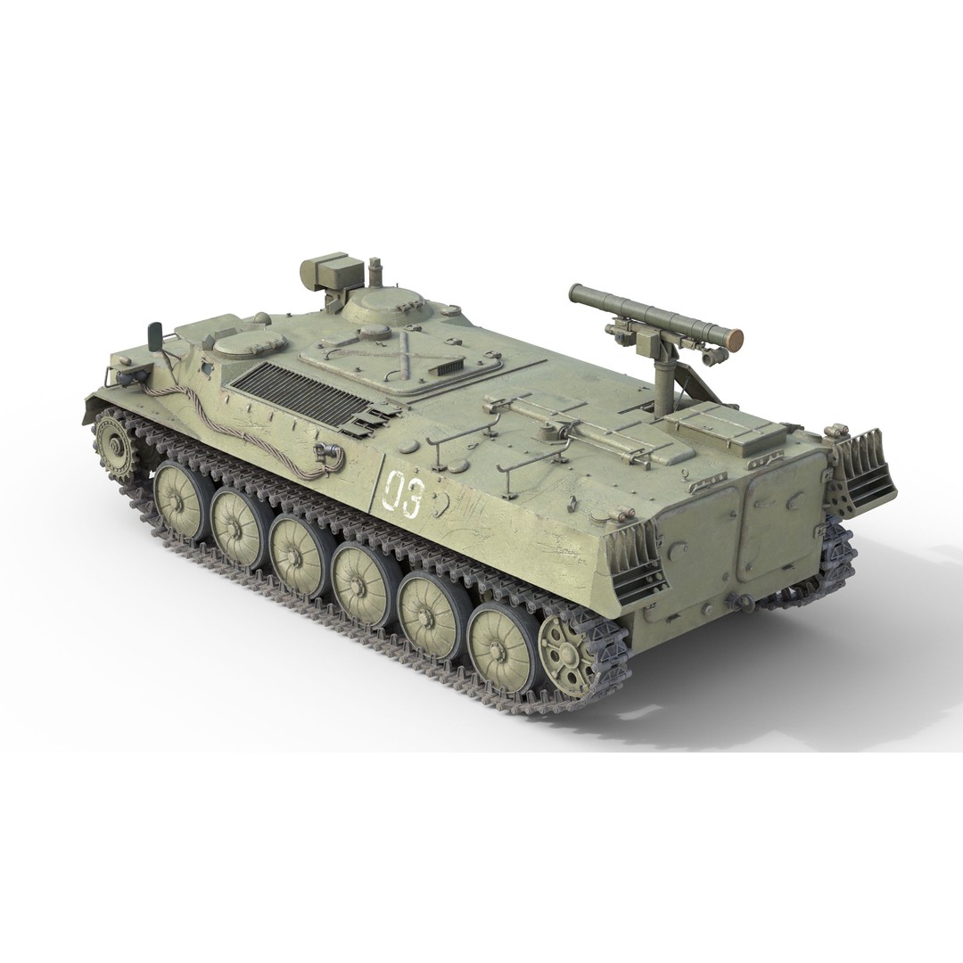 9K114 Shturm Saclos 3D Model – Low Poly Military Vehicle, FBX - View 3