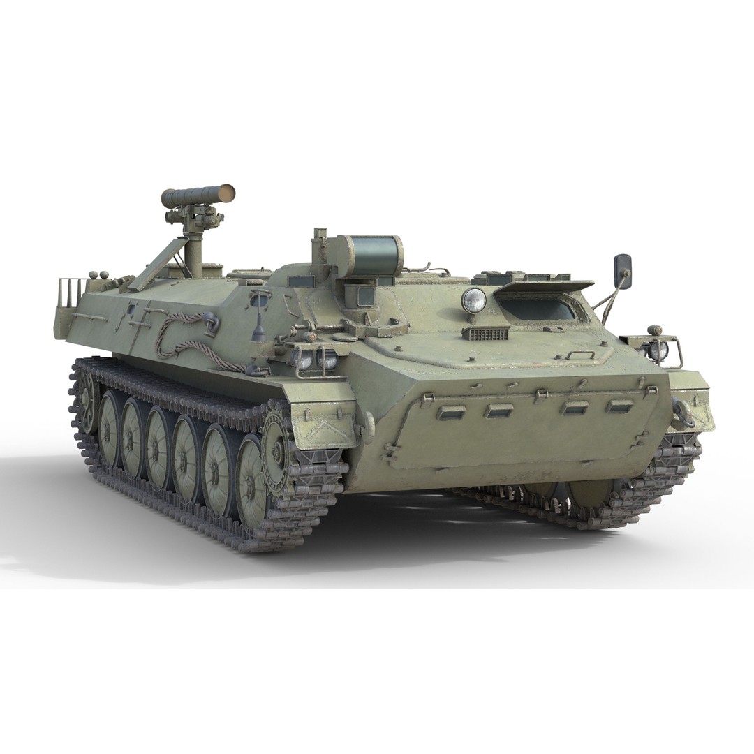 9K114 Shturm Saclos 3D Model – Low Poly Military Vehicle, FBX - View 4