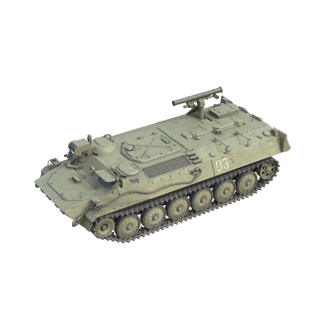 9K114 Shturm Saclos 3D Model – Low Poly Military Vehicle, FBX - View 5