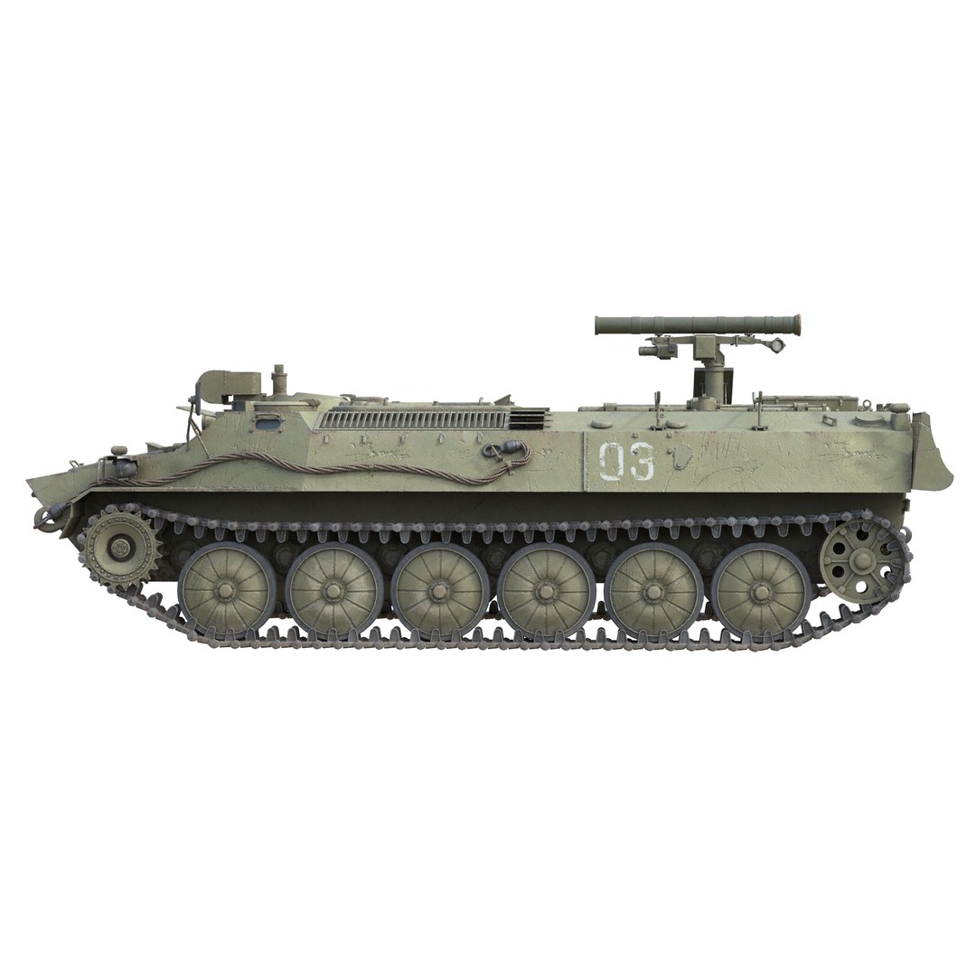 9K114 Shturm Saclos 3D Model – Low Poly Military Vehicle, FBX - View 8
