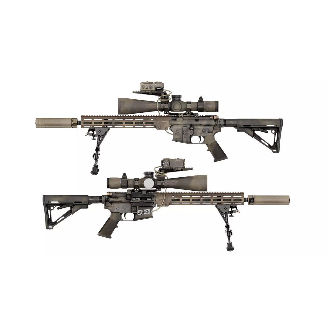 Harris Bipod 3D Model – Low Poly Game-Ready Asset, FBX, OBJ, Blender - View 5