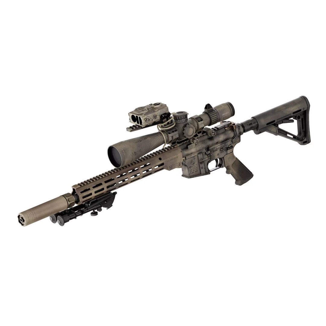 Harris Bipod 3D Model – Low Poly Game-Ready Asset, FBX, OBJ, Blender - View 9