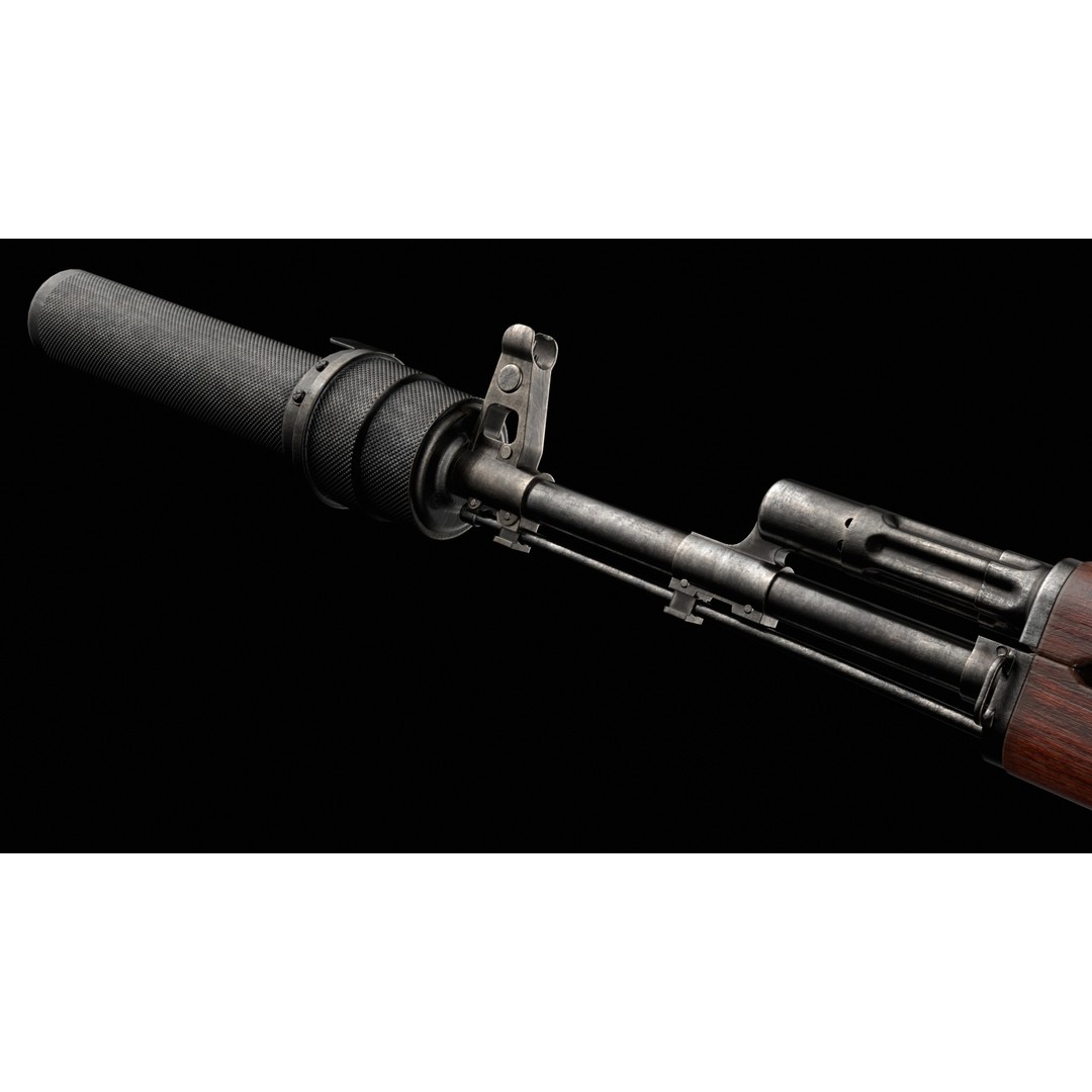 AKS-74 Kalashnikov Assault Rifle 3D Model – Low Poly Game Ready, FBX - View 30