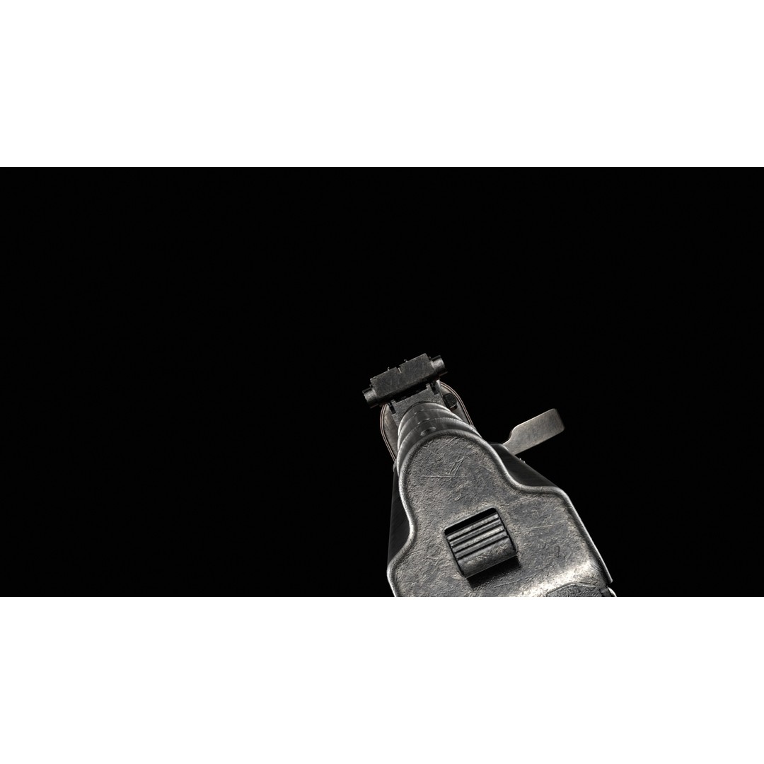 AKS-74 Kalashnikov Assault Rifle 3D Model – Low Poly Game Ready, FBX - View 33