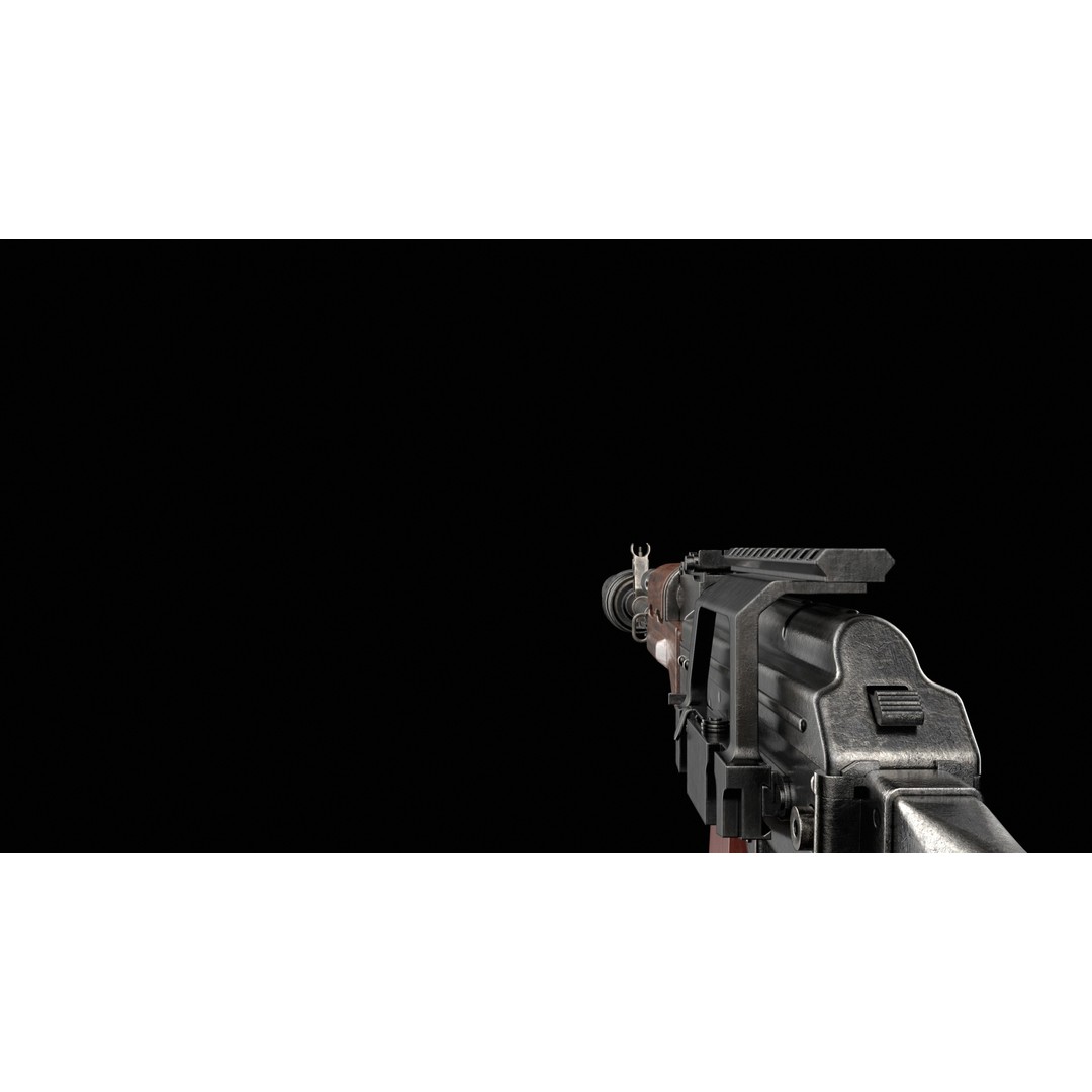 AKS-74 Kalashnikov Assault Rifle 3D Model – Low Poly Game Ready, FBX - View 38