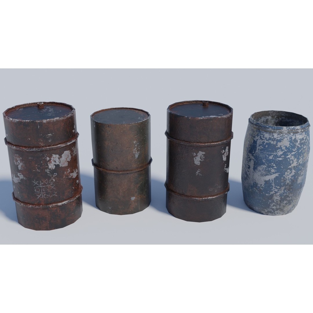 Military and Industrial Prop Pack 3D Model – Low Poly Game Ready Assets, FBX - View 10