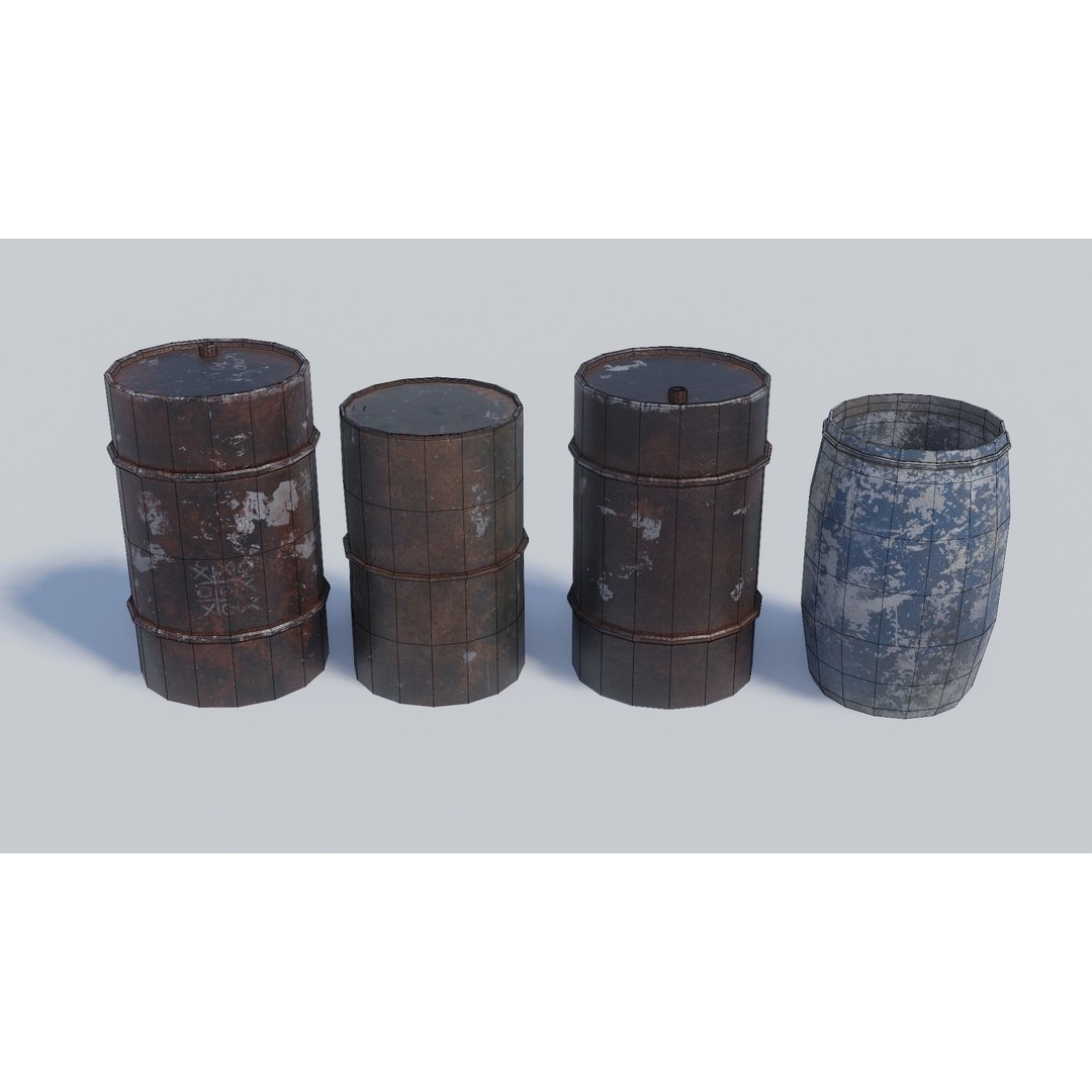 Military and Industrial Prop Pack 3D Model – Low Poly Game Ready Assets, FBX - View 16