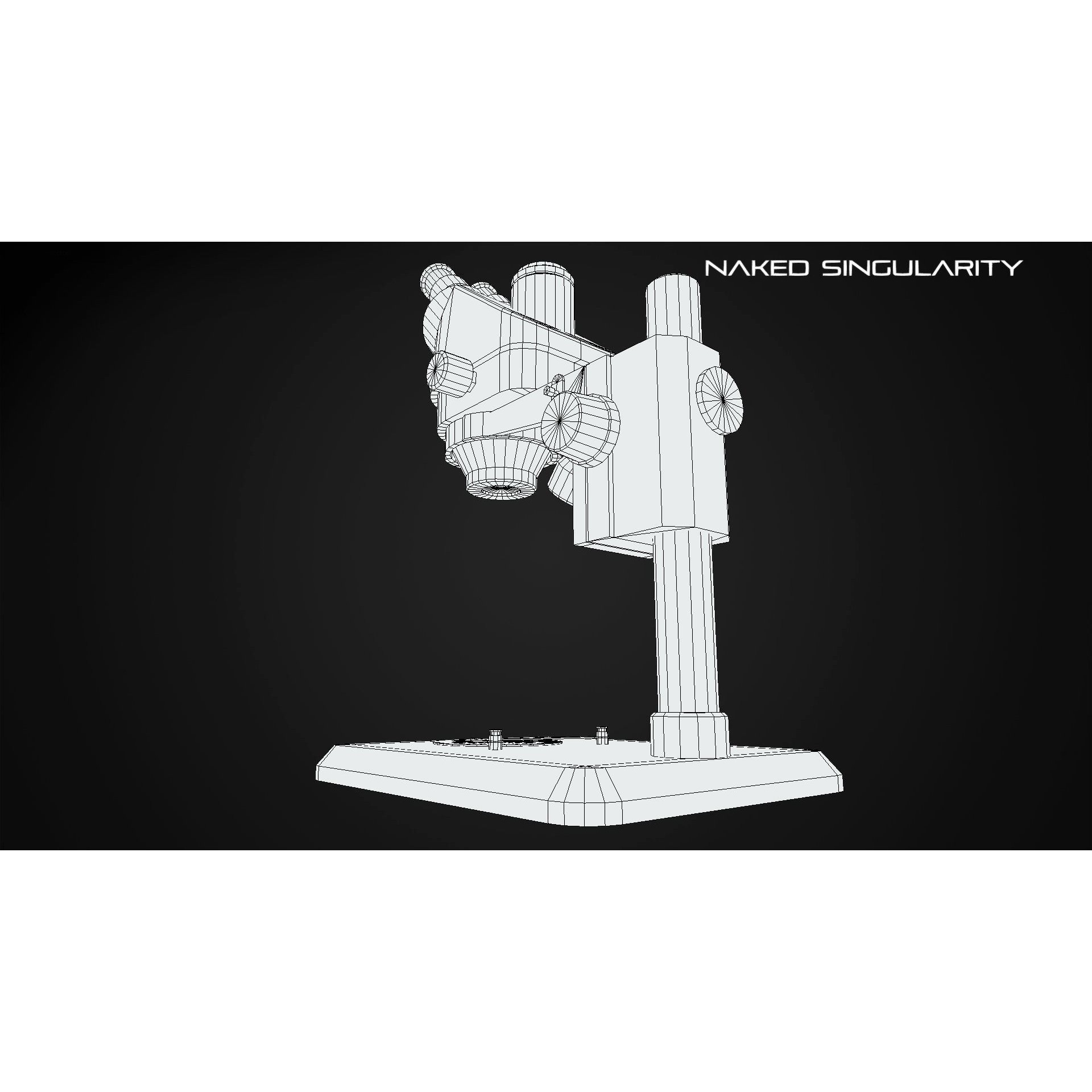 Trinocular Microscope - Low-Poly Game-Ready 3D Model