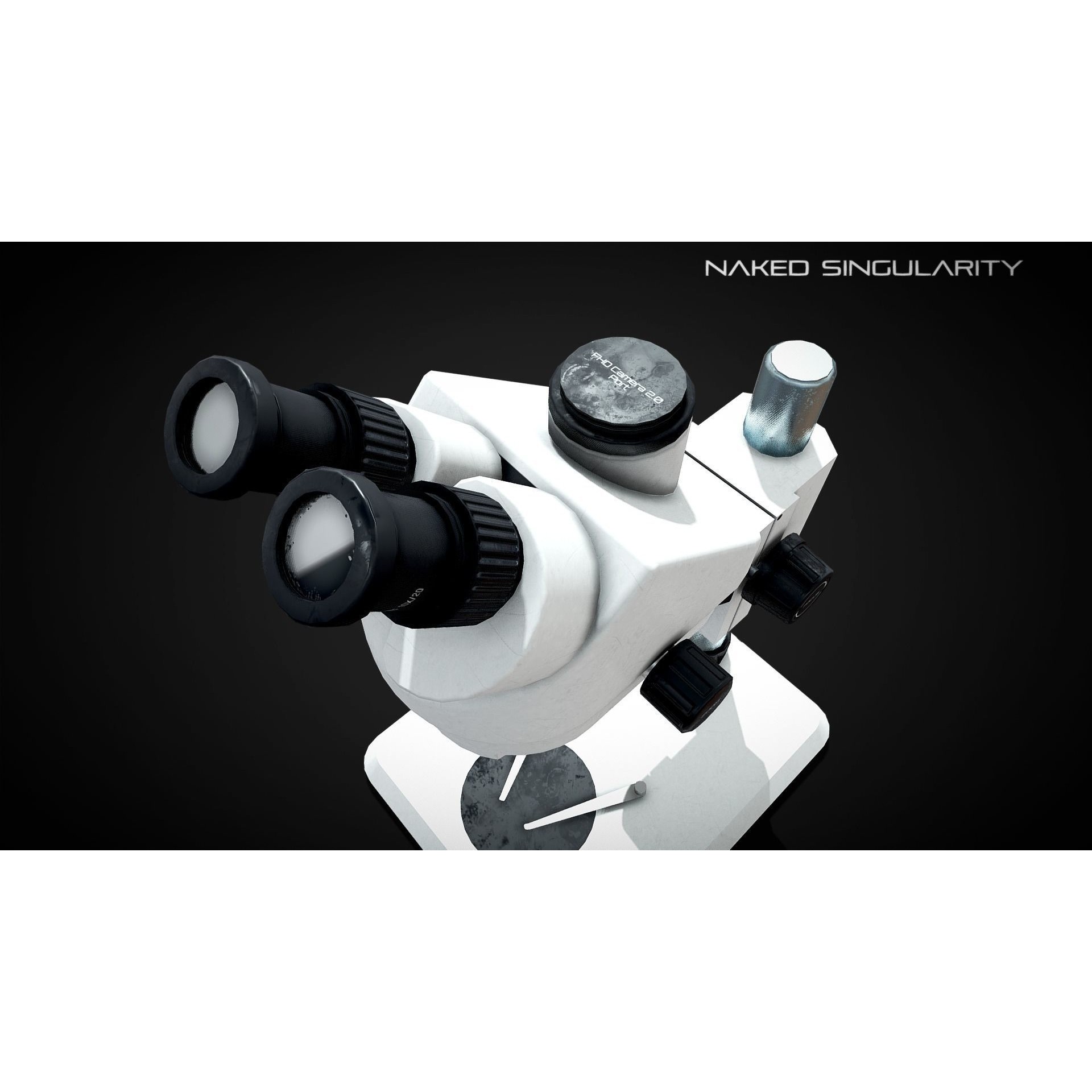 Trinocular Microscope - Low-Poly Game-Ready 3D Model - View 11