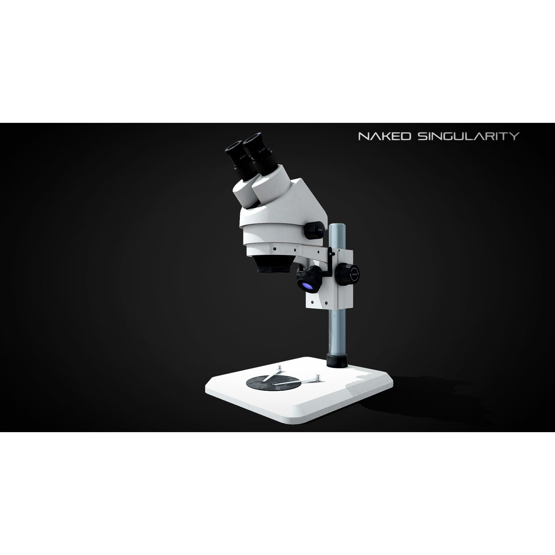 Trinocular Microscope - Low-Poly Game-Ready 3D Model - View 3