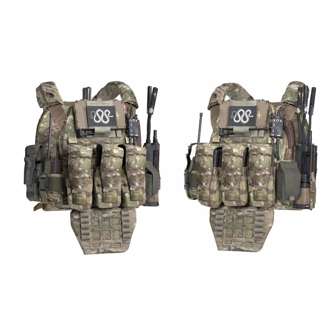 TBAS V5 Plate Carrier Vest 3D Model – Low Poly Game Ready PBR Asset - View 2