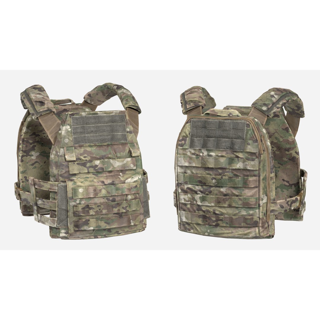TBAS V5 Plate Carrier Vest 3D Model – Low Poly Game Ready PBR Asset - View 5