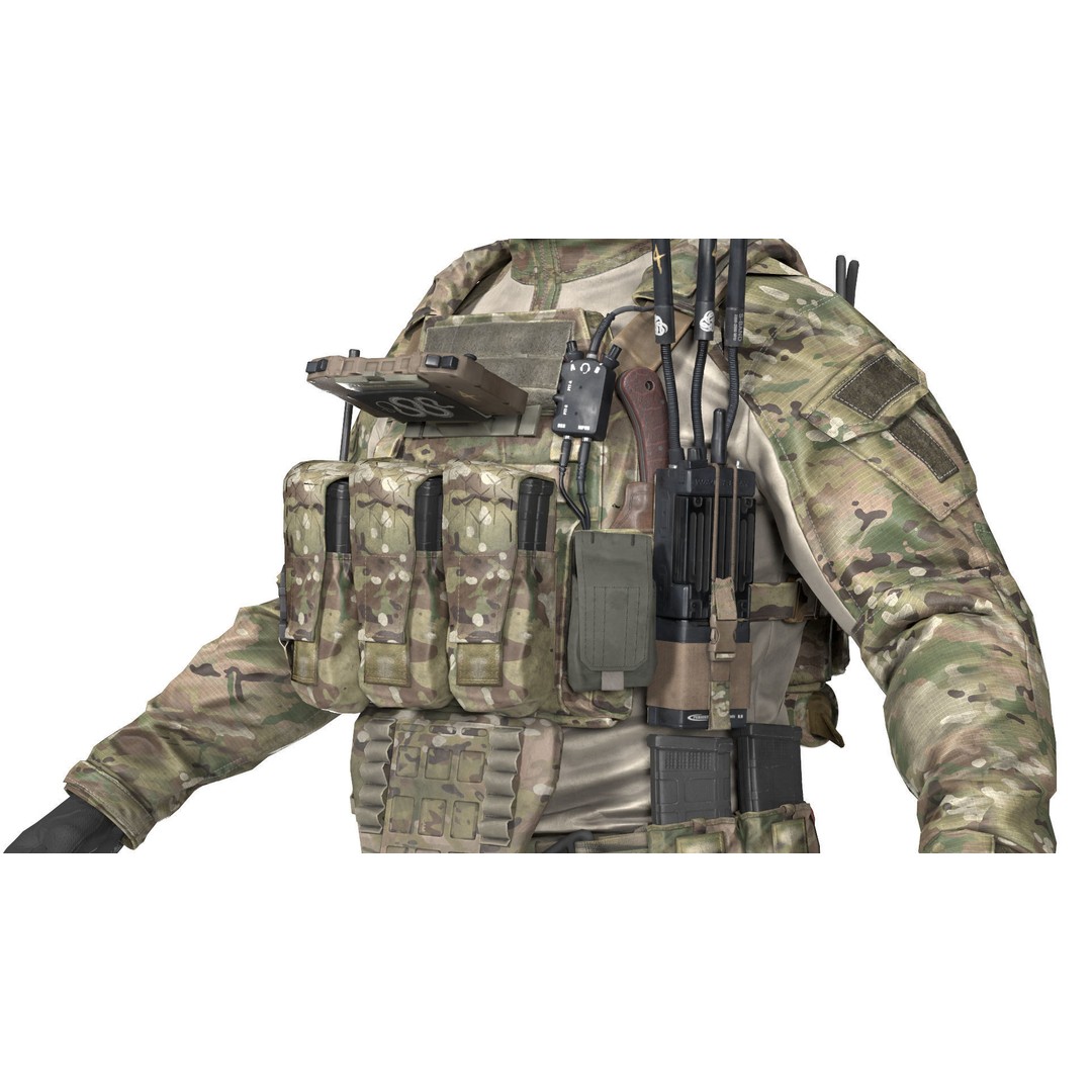 TBAS V5 Plate Carrier Vest 3D Model – Low Poly Game Ready PBR Asset - View 9