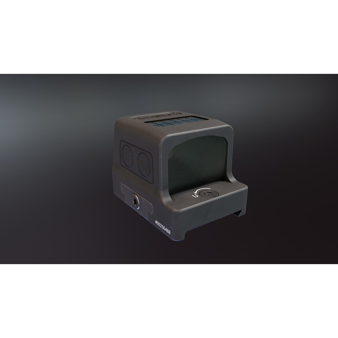 Holosun HE509T X2 3D Model – Low Poly Game Asset, FBX, PBR Textures - View 3