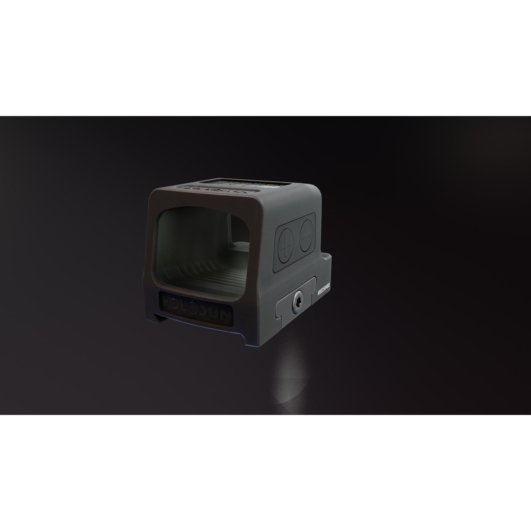 Holosun HE509T X2 3D Model – Low Poly Game Asset, FBX, PBR Textures - View 6