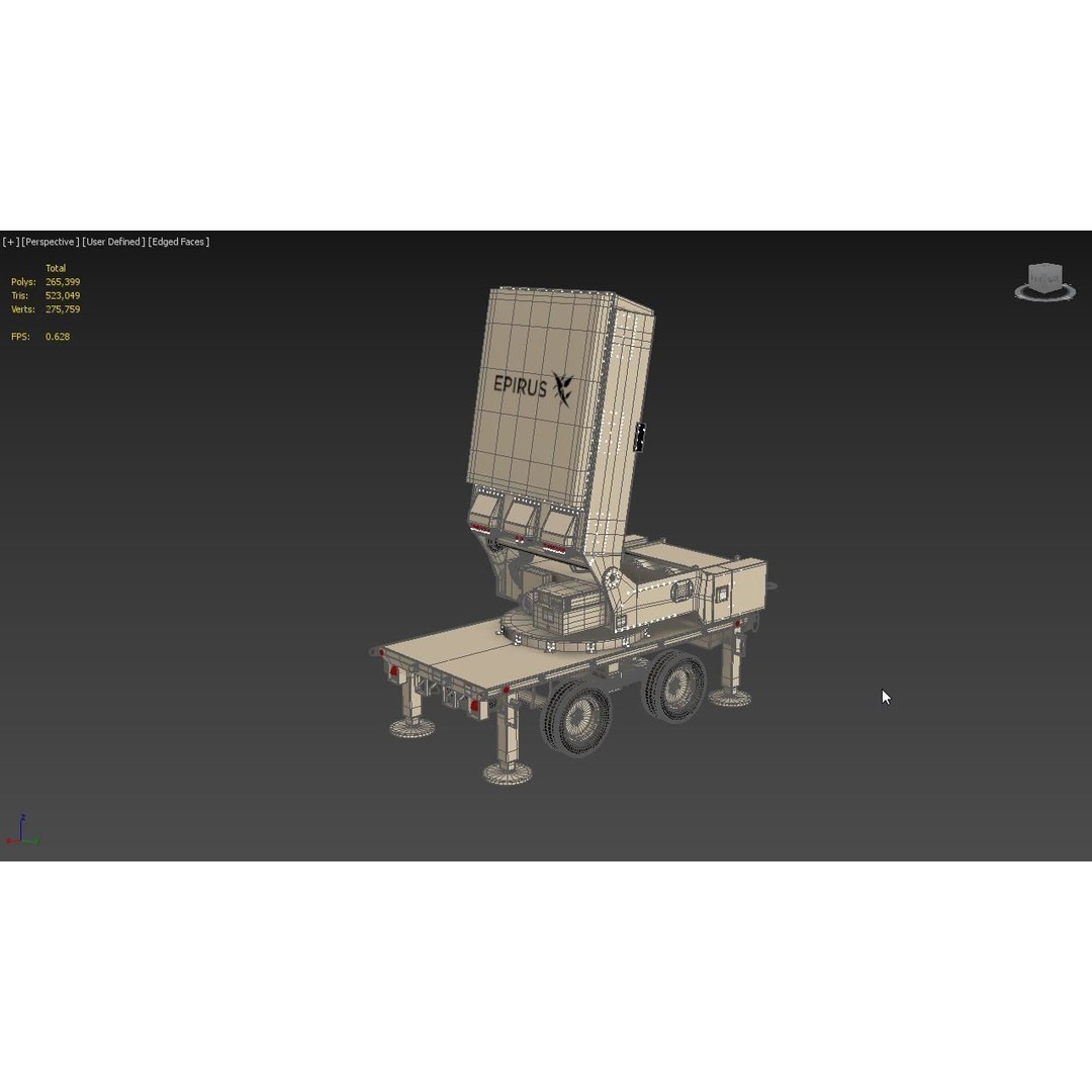 Leonidas High-Power Microwave System Radar 3D Model – PBR Game Asset, FBX, OBJ - View 6
