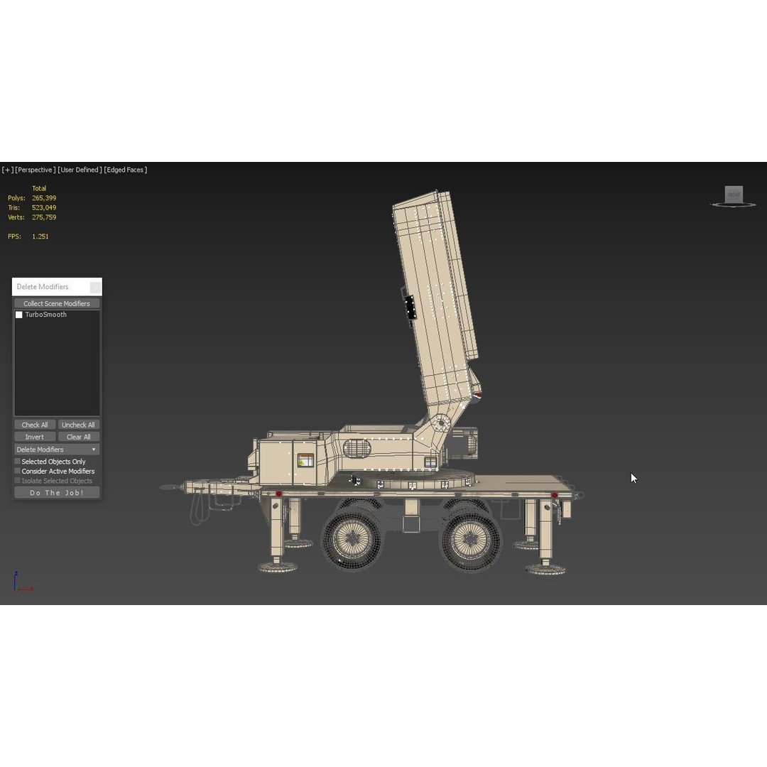 Leonidas High-Power Microwave System Radar 3D Model – PBR Game Asset, FBX, OBJ - View 7