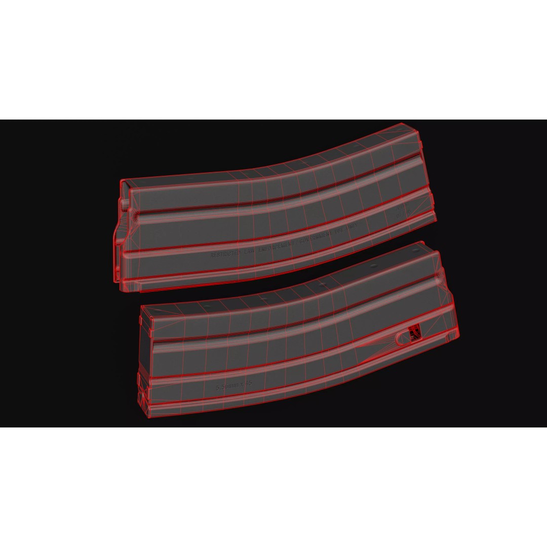 AR15 M4A1 Modular Magazine 3D Model – Low Poly Game Asset, FBX