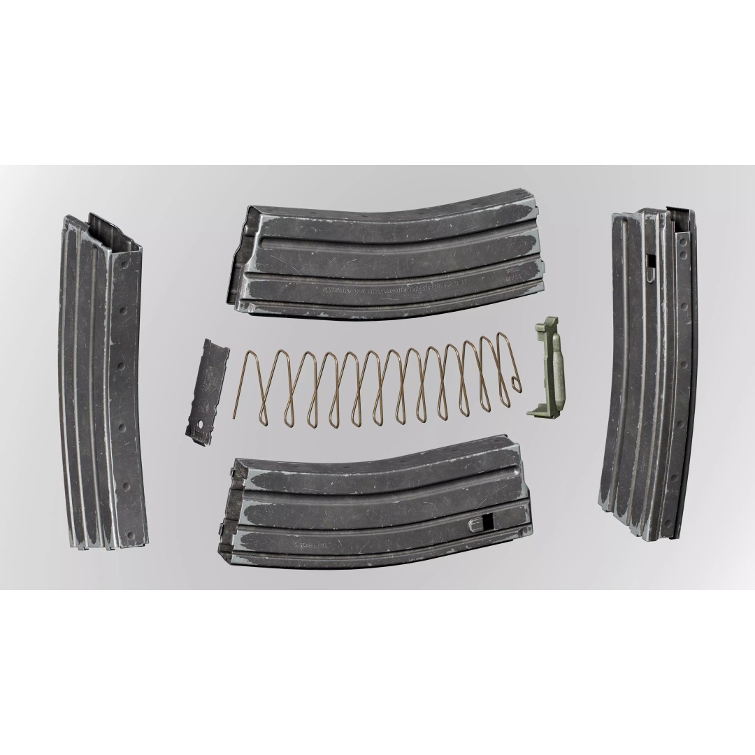 AR15 M4A1 Modular Magazine 3D Model – Low Poly Game Asset, FBX - View 11