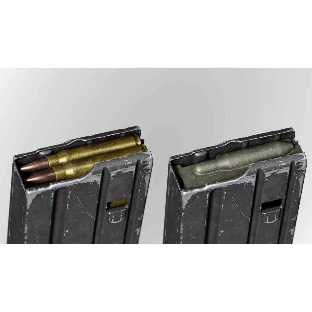 AR15 M4A1 Modular Magazine 3D Model – Low Poly Game Asset, FBX - View 12
