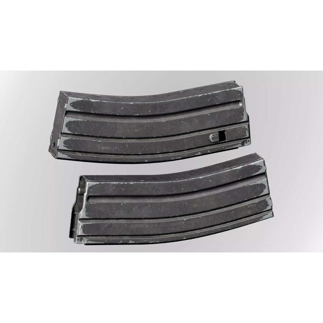 AR15 M4A1 Modular Magazine 3D Model – Low Poly Game Asset, FBX - View 15