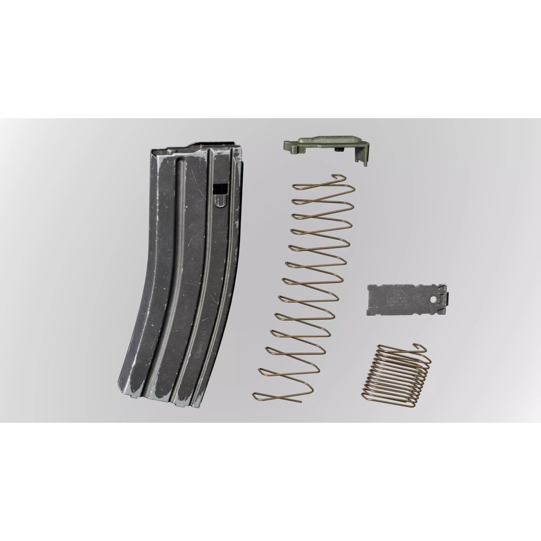 AR15 M4A1 Modular Magazine 3D Model – Low Poly Game Asset, FBX - View 22