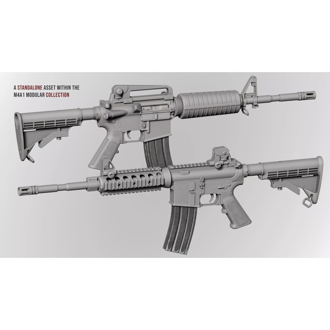 AR15 M4A1 Modular Magazine 3D Model – Low Poly Game Asset, FBX - View 3