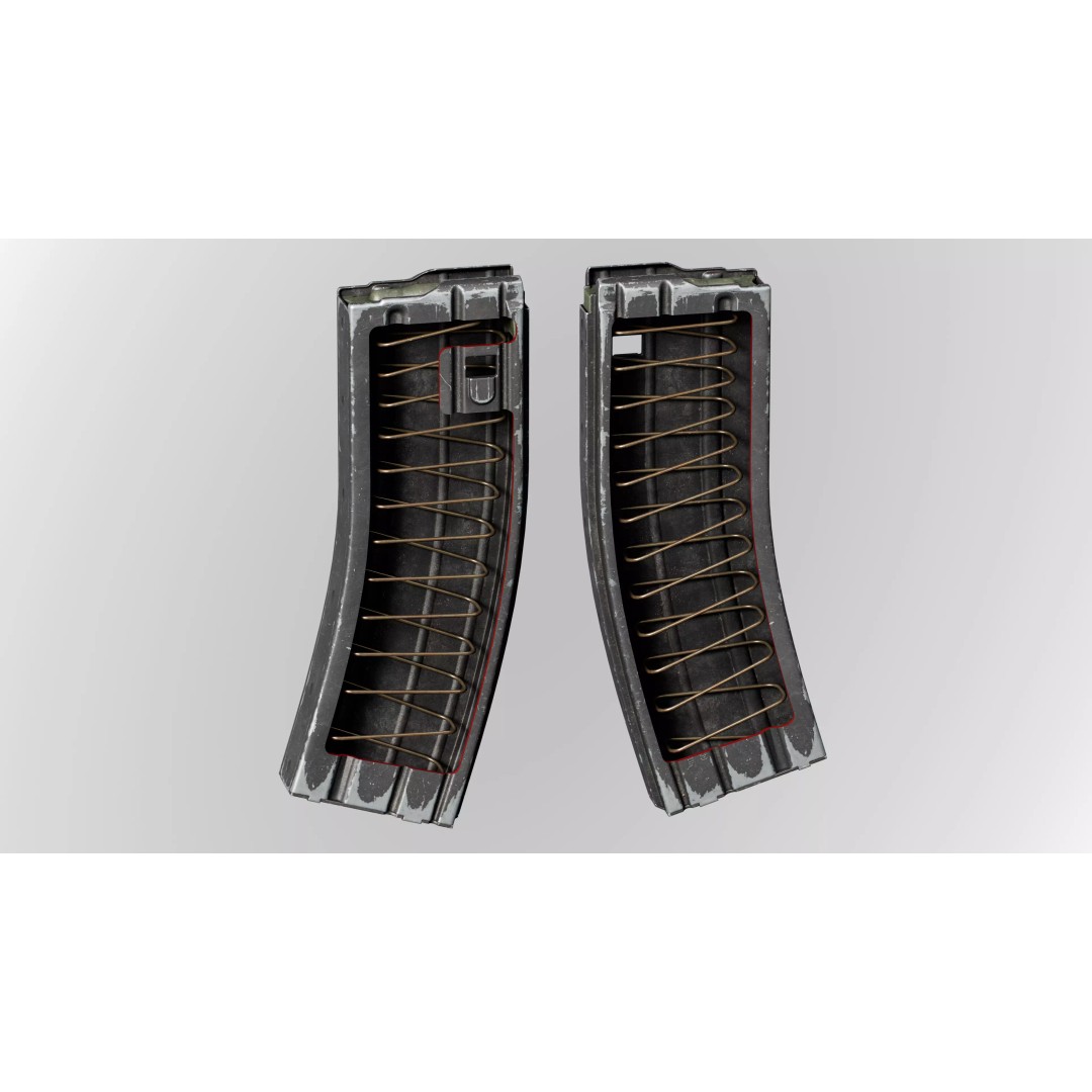 AR15 M4A1 Modular Magazine 3D Model – Low Poly Game Asset, FBX - View 9