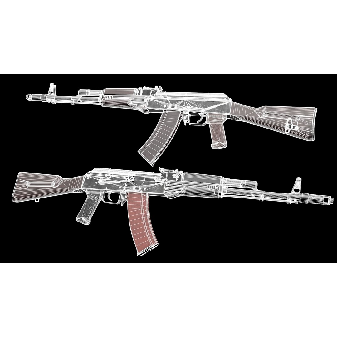 AK-74 Late 3D Model – Low Poly Game Ready Assault Rifle, FBX