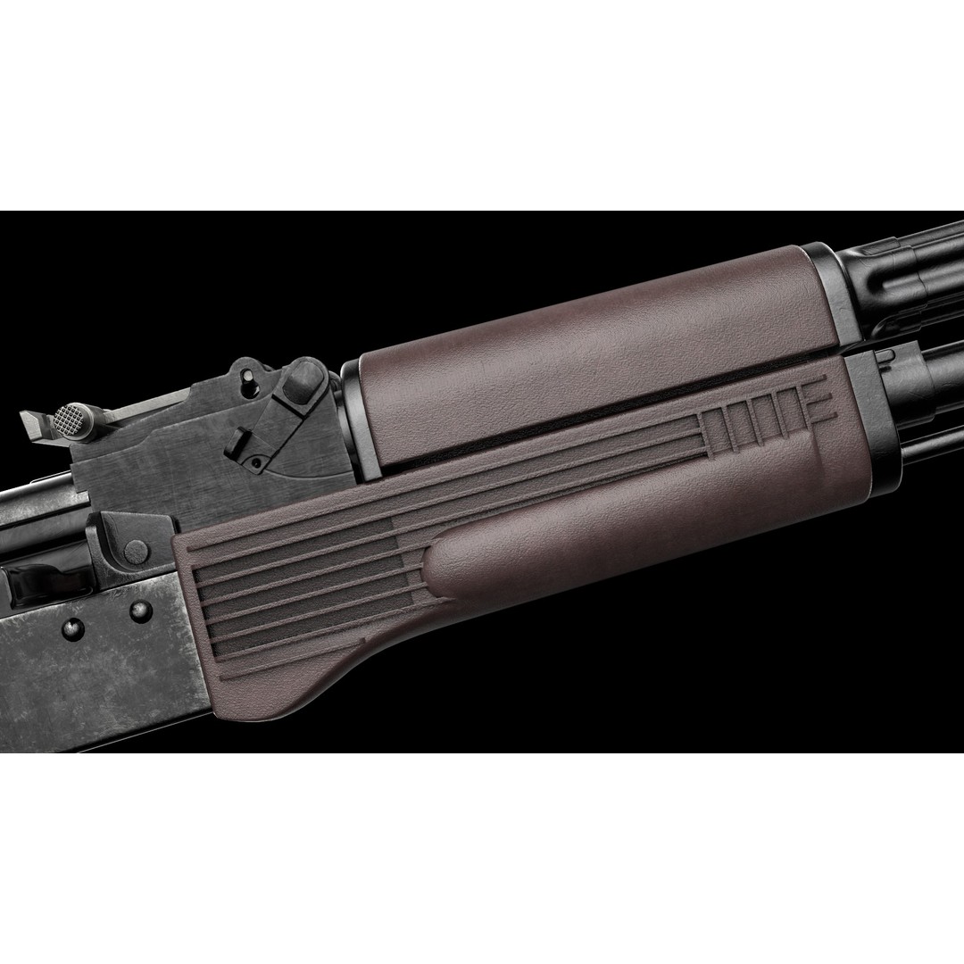 AK-74 Late 3D Model – Low Poly Game Ready Assault Rifle, FBX - View 11