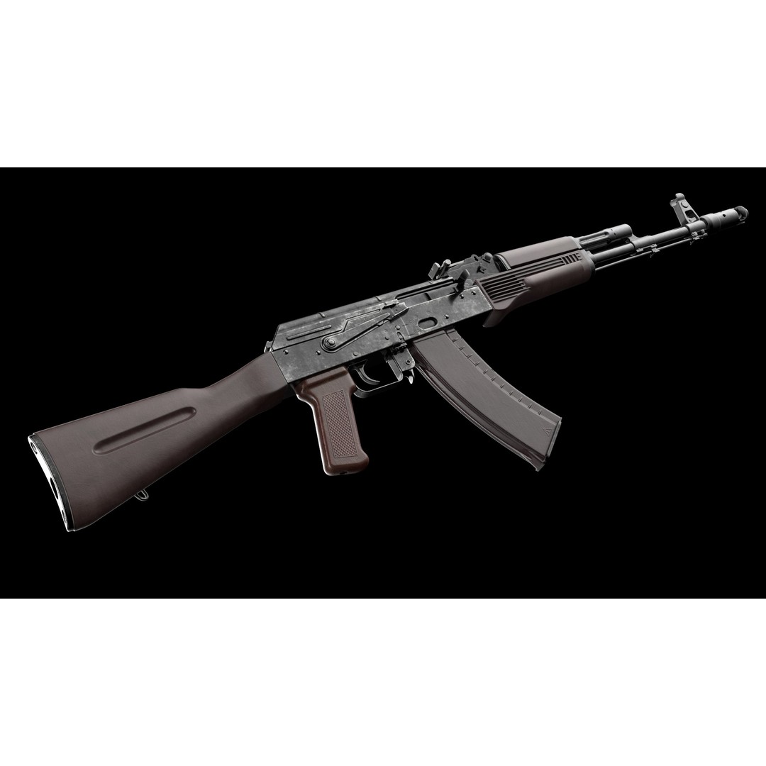 AK-74 Late 3D Model – Low Poly Game Ready Assault Rifle, FBX - View 15