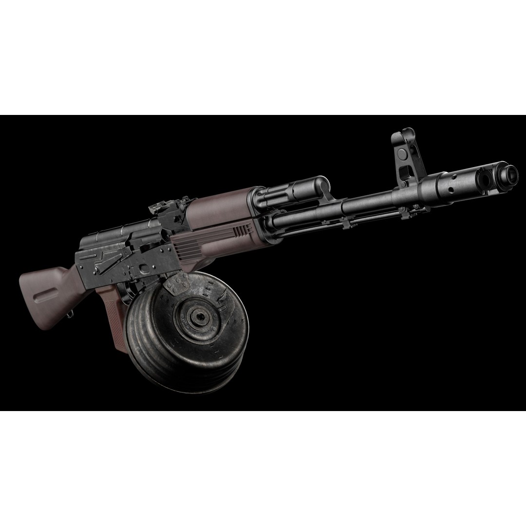 AK-74 Late 3D Model – Low Poly Game Ready Assault Rifle, FBX - View 17