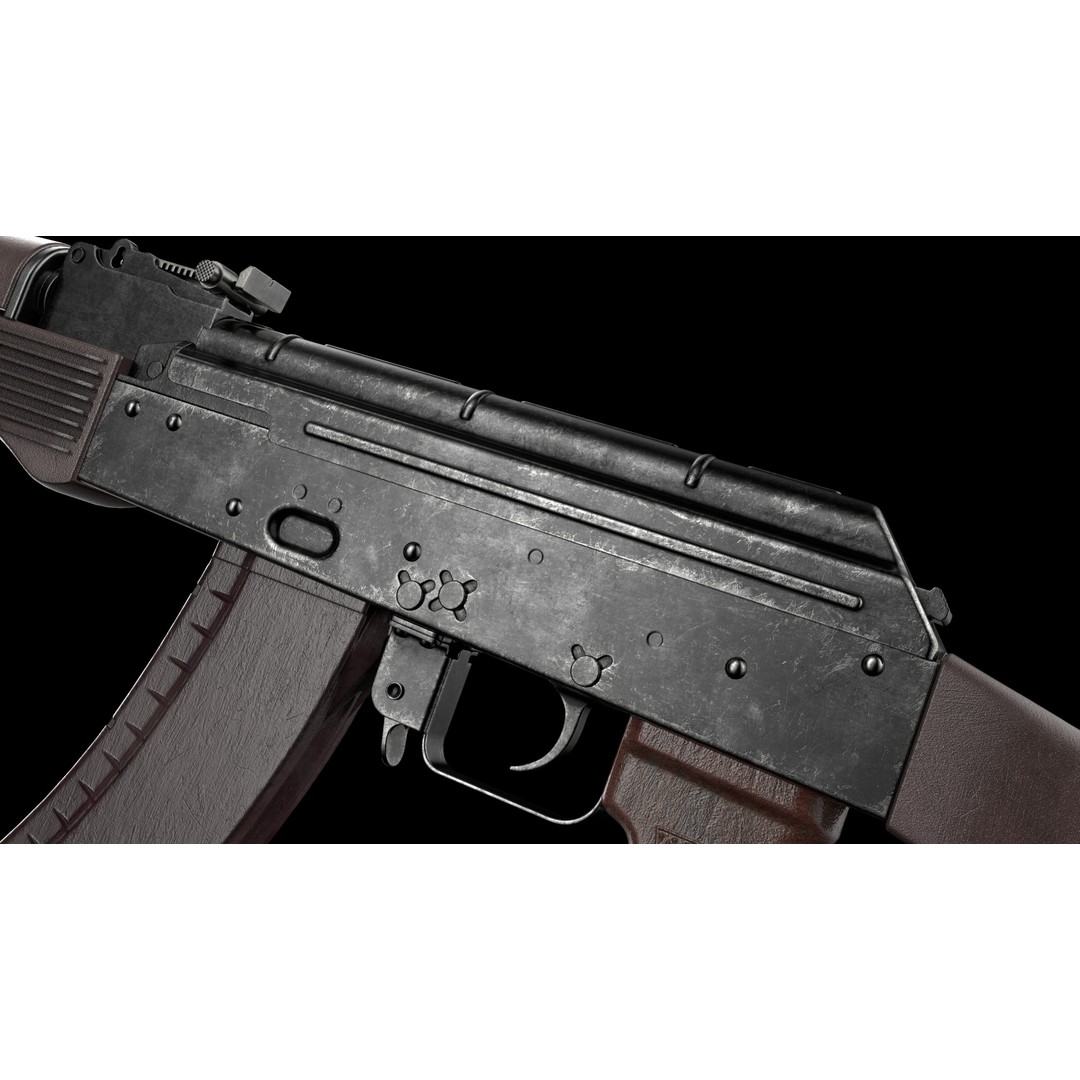 AK-74 Late 3D Model – Low Poly Game Ready Assault Rifle, FBX - View 20
