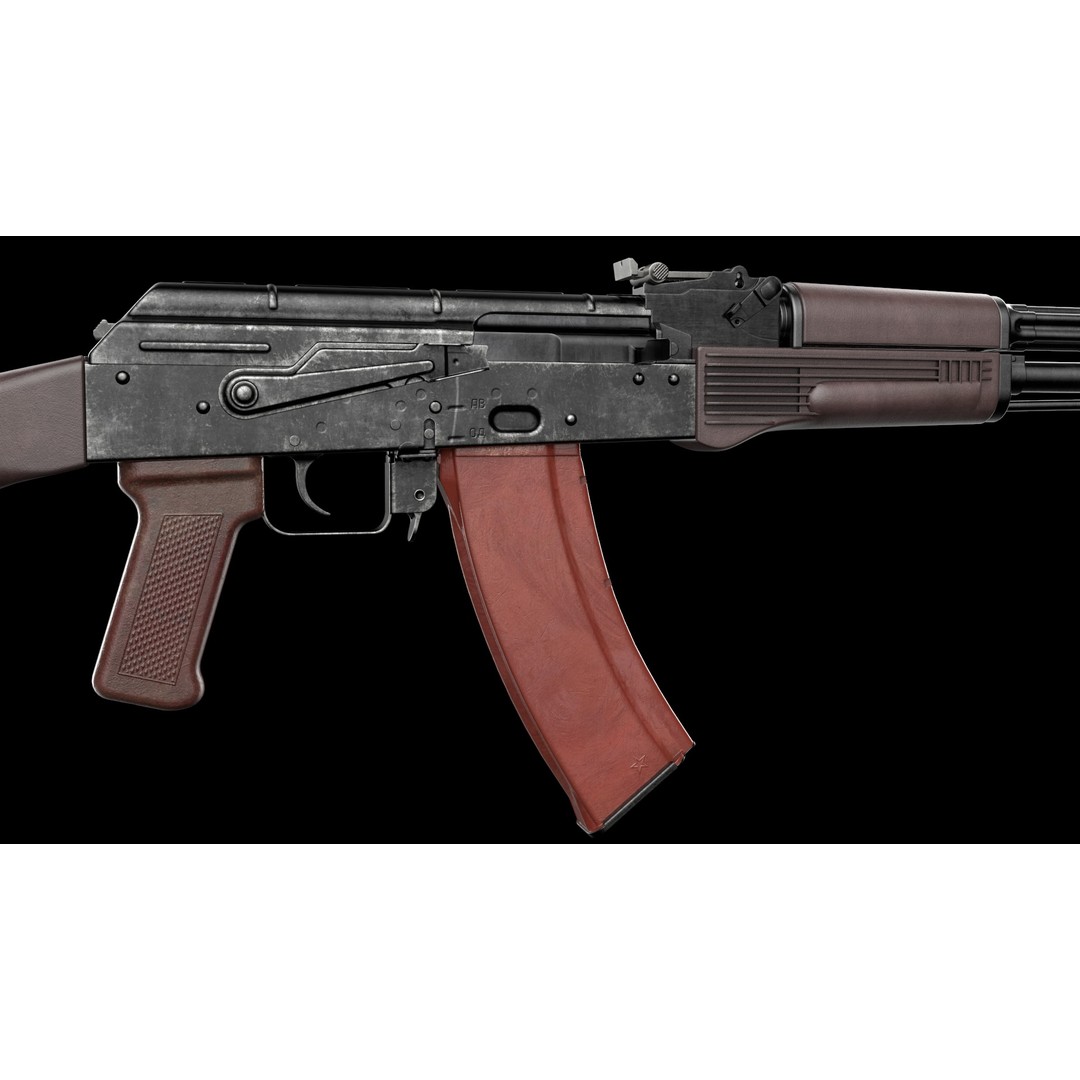 AK-74 Late 3D Model – Low Poly Game Ready Assault Rifle, FBX - View 23