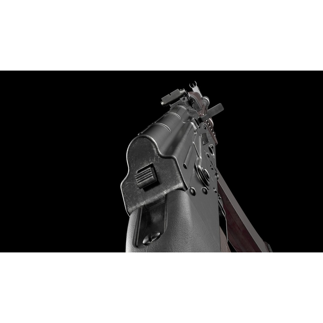 AK-74 Late 3D Model – Low Poly Game Ready Assault Rifle, FBX - View 30
