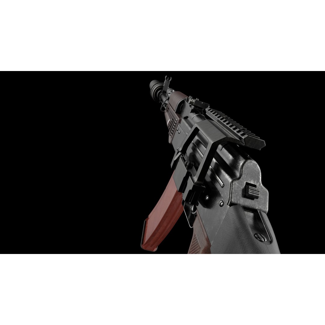 AK-74 Late 3D Model – Low Poly Game Ready Assault Rifle, FBX - View 33