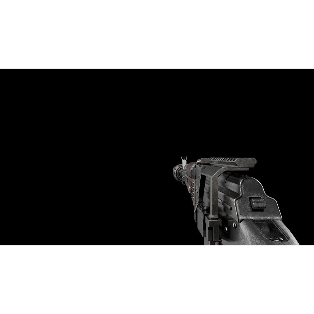 AK-74 Late 3D Model – Low Poly Game Ready Assault Rifle, FBX - View 34