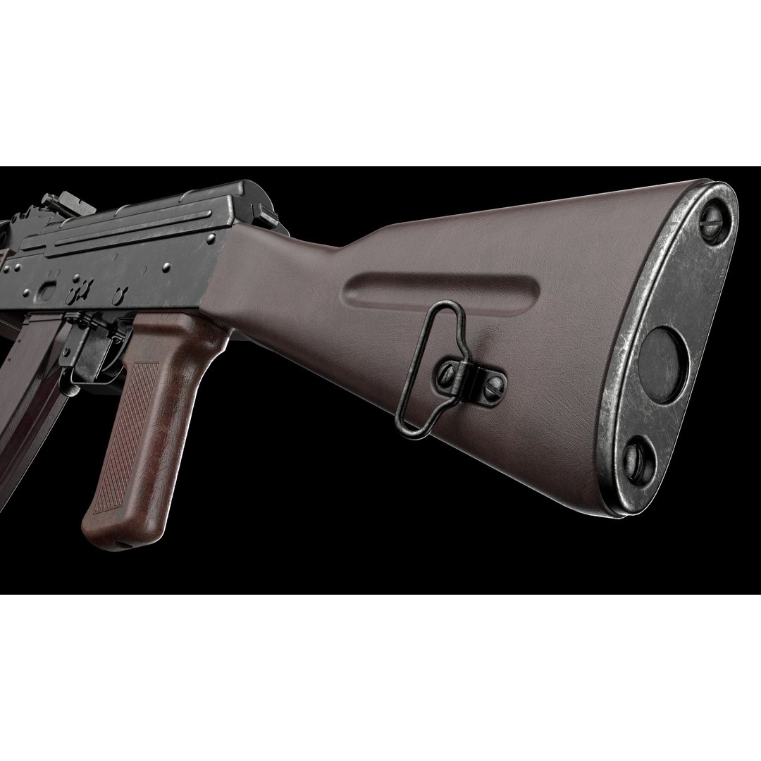 AK-74 Late 3D Model – Low Poly Game Ready Assault Rifle, FBX - View 8