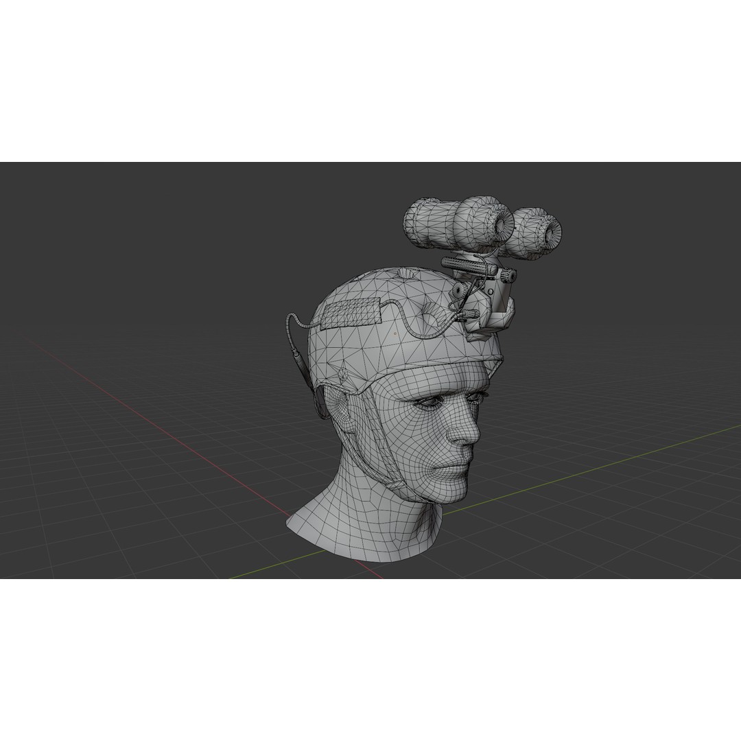 Delta Force Night Vision Helmet 3D Model – Low Poly Game Asset, FBX