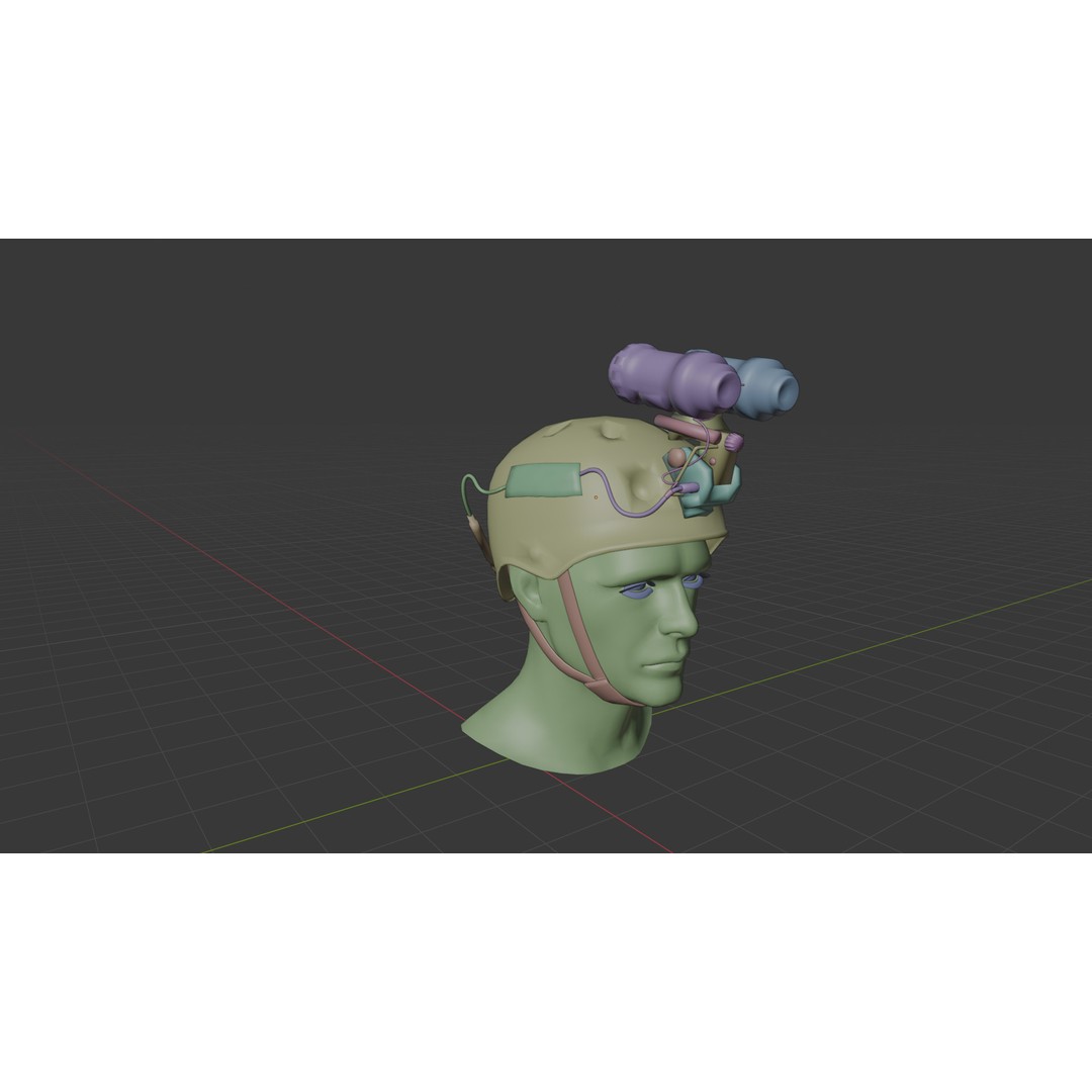 Delta Force Night Vision Helmet 3D Model – Low Poly Game Asset, FBX - View 14