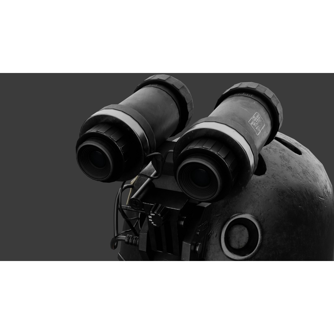 Delta Force Night Vision Helmet 3D Model – Low Poly Game Asset, FBX - View 6