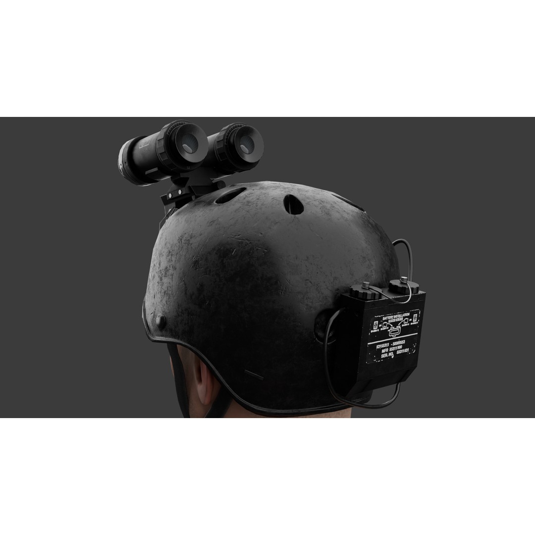 Delta Force Night Vision Helmet 3D Model – Low Poly Game Asset, FBX - View 7