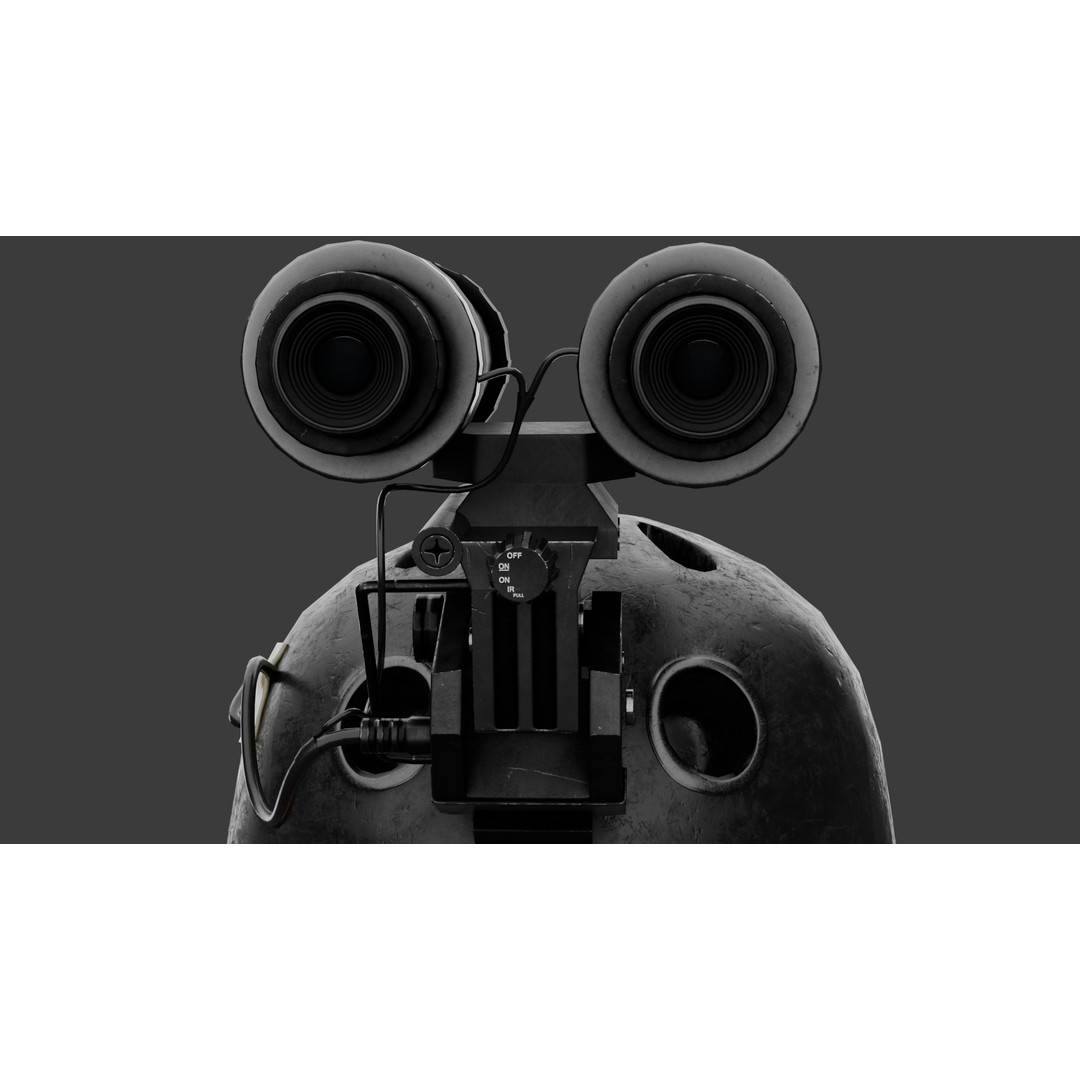 Delta Force Night Vision Helmet 3D Model – Low Poly Game Asset, FBX - View 8