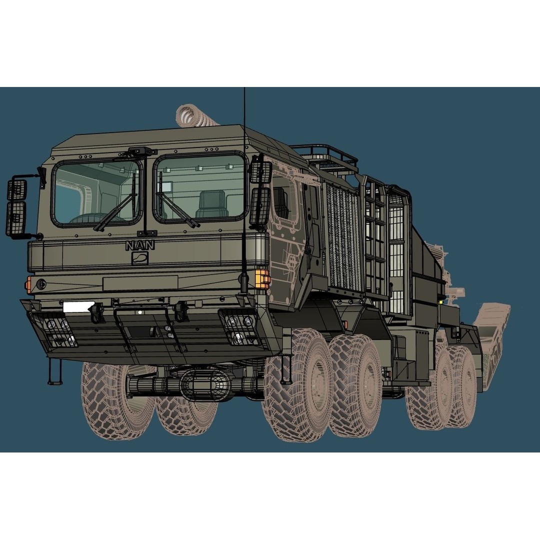 JGSDF Type 19 155mm Wheeled Self-Propelled Howitzer 3D Model – Game-Ready PBR Asset, FBX, OBJ - View 9