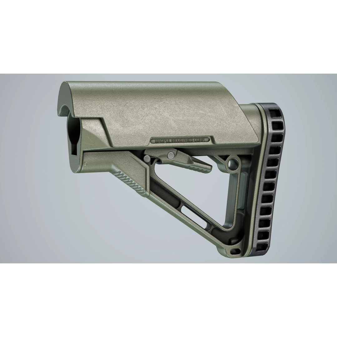 AR15 Stock 3D Model – Low Poly Game-Ready Asset, FBX & OBJ - View 13