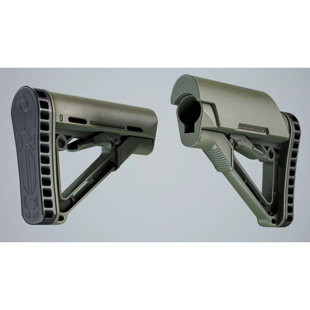 AR15 Stock 3D Model – Low Poly Game-Ready Asset, FBX & OBJ - View 16