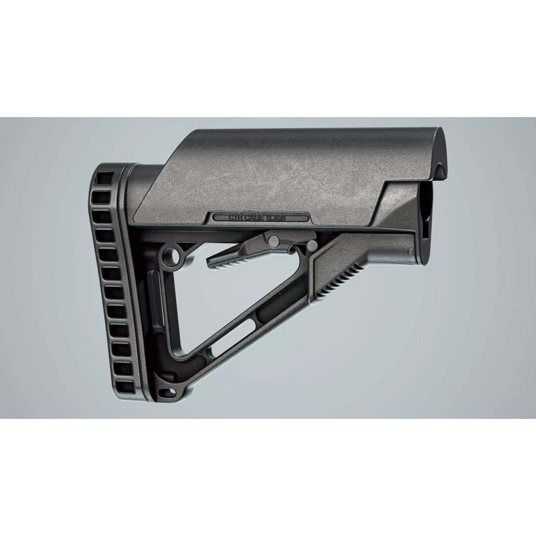 AR15 Stock 3D Model – Low Poly Game-Ready Asset, FBX & OBJ - View 9