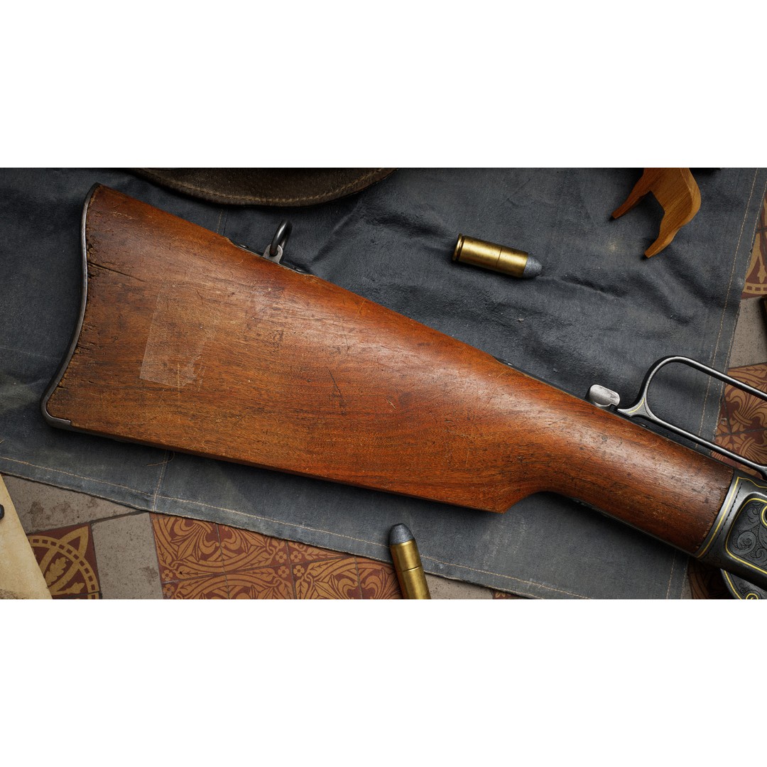 Winchester 1873 Musket 3D Model – Low Poly Game-Ready Asset, FBX - View 3