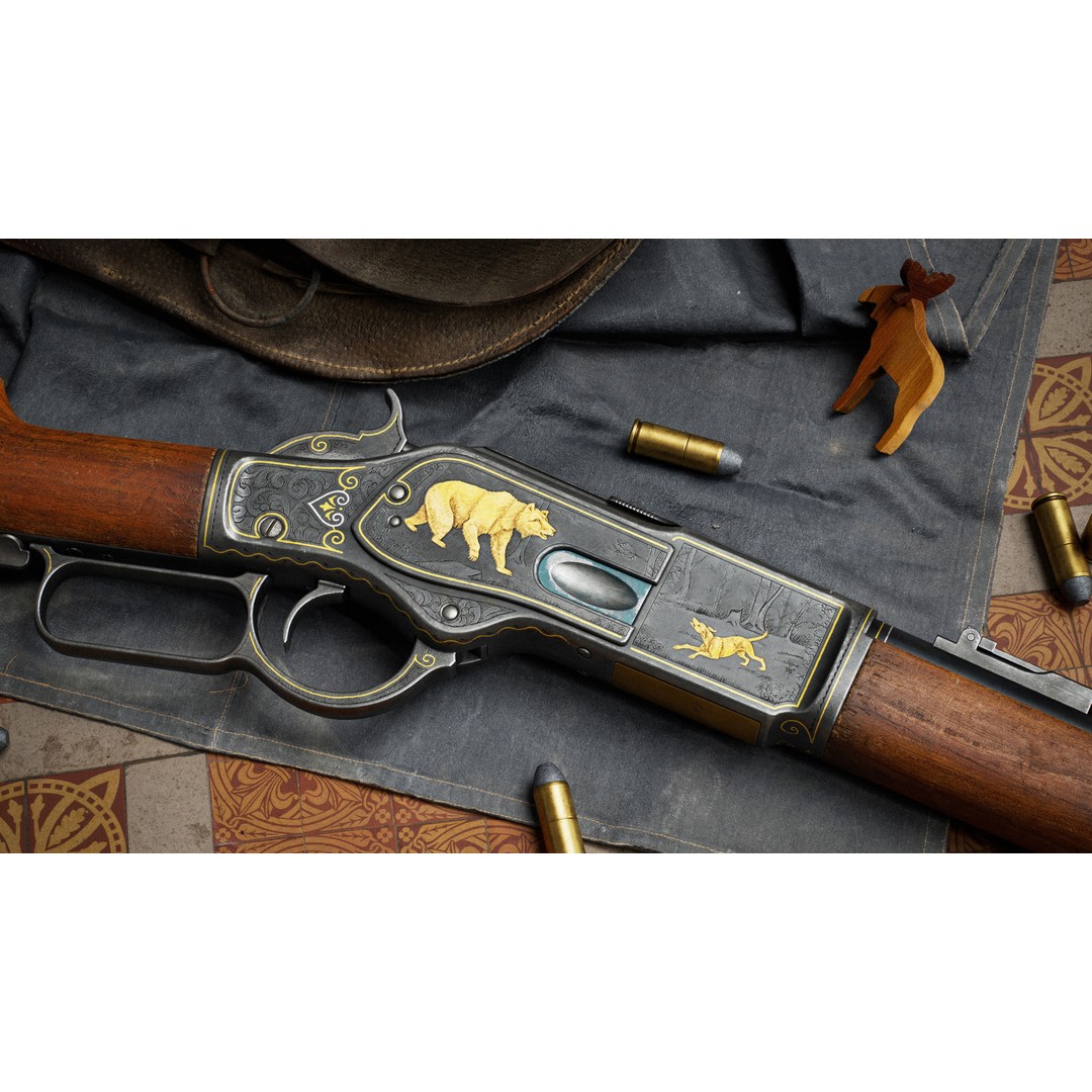 Winchester 1873 Musket 3D Model – Low Poly Game-Ready Asset, FBX - View 4